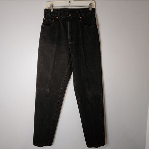 Levi's 551 relaxed fit tapered leg 8 medium denim black work pants - Picture 1 of 6